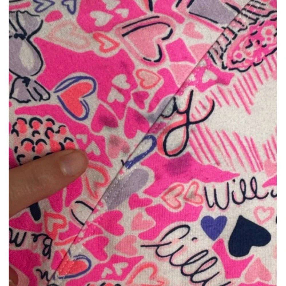 Lilly Pulitzer Girls 1/2 Zip‎ Popover Long Sleeve Ruffle Shirt Extra Large 12-14